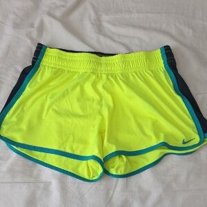 Nike Women's Bright Yellow Athletic Shorts